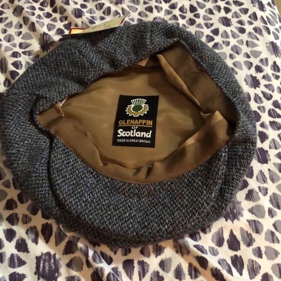 GLEN APPIN OF SCOTLAND HARRIS TWEED WOOL COUNTRY FLAT CAP - Picture 2 of 6